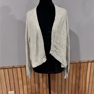 Maurices Light Gray Open-Front Cardigan